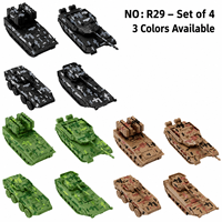 Tanques de Camuflaje del Ejército, 4 Piezas, Modelo de Plástico, Juguete Educativo DIY para Niños, Regalo, Camiones Militares, Juego de Bloques de Construcción