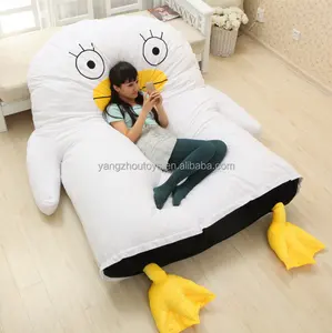 Wholesale 1*1.7m Stuffed Pp Cotton Cartoon Duck Plush Lazy Beach Sofa Bed
