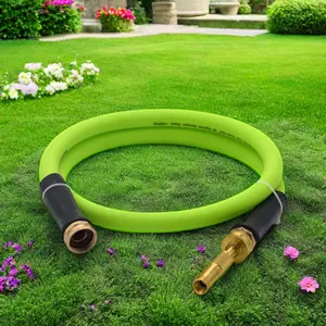 高品质柔性聚氯乙烯花园软管花园水软管，带两个手柄保护盖