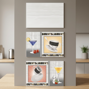 Hot Sale 300x450mm High Gloss Polished Ceramic Glazed Wall Tiles Digital Wavy 3D Design for Kitchen Bathroom & Outdoor Low Price - Product Image 1