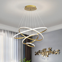 Lustre Suspendu Nordique Moderne Réglable, Design Créatif et Personnalisé pour Salon et Restaurant, Éclairage Annulaire