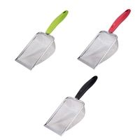 Pelle à déjections pour chat, manche long, acier inoxydable, filtre à litière, pelle à sable, outil de nettoyage pour animaux de compagnie, fournitures pour chats