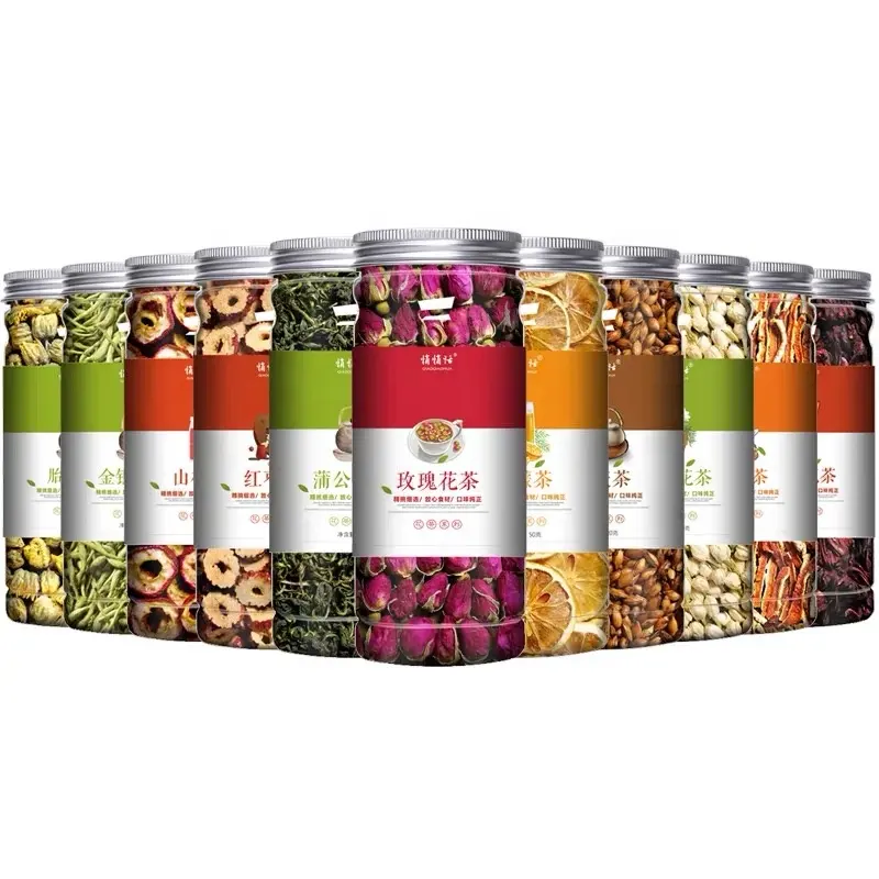 Свечение на коже | Детокс оптовая продажа, натуральная смесь, индивидуальный логотип, Оловянная упаковка, 40 ароматов, сушеные китайские травы, традиционный травяной чай TCM