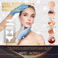 Harga Pabrik 11 Pcs Bantalan Silikon Penghilang Kerutan Pengencang Kulit Pita Silikon Wajah Anti Penuaan Perawatan Wajah dan Tubuh