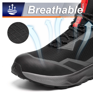 JIANKUN CE + UKCA + ATSM certificat anti-dérapant/crevaison/smash/impact acier orteil respirant acier orteil chaussures de sécurité de protection - Product Image 2