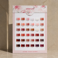 Ensemble de vernis à ongles en gel transparent de luxe professionnel Yuzhi Cocoa French 36 couleurs 15 ml non toxique longue durée, rose nude, marron