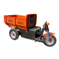Mini-dumper électrique grande capacité, mini-dumper sur chenilles, tricycle électrique de transport à 3 roues