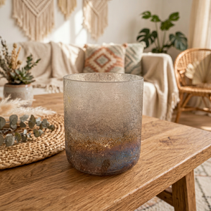 Frosted <b>Glass</b> Votive <b>Holder</b> Candle Jar Decorative <b>Candlestick</b> for Home Valentine's Day Birthday Christmas Party Reusable Decor - Product Image 1