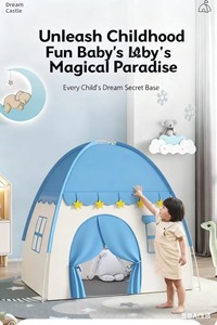 Tenda giocattolo per bambini per interni/esterni per <span class=keywords><strong>la</strong></span> principessa <span class=keywords><strong>casa</strong></span> costruzione relax <span class=keywords><strong>casa</strong></span> e viaggi in campeggio per i bambini di tutte le età - Product Image 2