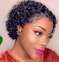 Perruque Courte Bouclée Pixie 13x4 Sans Colle Prête à Porter en Cheveux Humains – Prix de Gros – Cheveux Humains Brésiliens pour Femmes aux Cheveux Courts