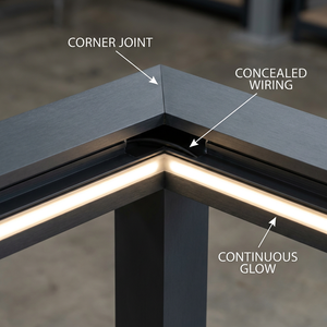 Pérgola de Aluminio con Iluminación LED Atmosférica, Techo de Láminas Motorizadas, Impermeable, <span class=keywords><strong>para</strong></span> Cenas Románticas, Balcón o Patio de Alta Gama - Product Image 2