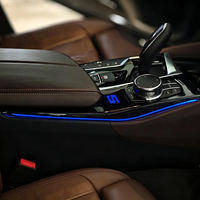 Pour BMW Série 5 G38 : Éclairage d'ambiance de console centrale avec logo M, éclairage de selle, Plug and Play, sans coupure de câbles, accessoires intérieurs