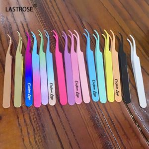 Proveedor Chino Ofrece Pinzas para Pestañas de Oro Rosa Personalizadas para Extensión de Pestañas, Punta Puntiaguda de Acero Inoxidable, Marca Privada - Product Image 1