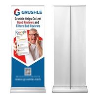 Support de bannière rétractable personnalisé, pliable, déroulable, facile à installer, bannière publicitaire, bannière de fond