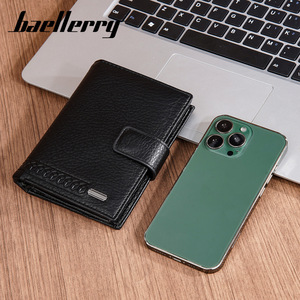 Baellerry Men's <b>Wallet</b> Black Coffee Color Multi Functional Passport <b>Holder</b> With Magnetic Snap And Zipper Coin Pouch - Product Image 3