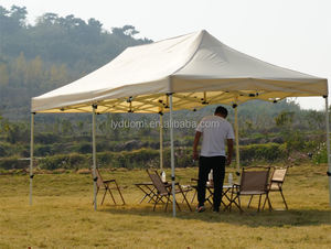 Tente pliante d'extérieur à quatre coins 3*3m 3*4.5m avec porte zippée, auvent en PVC Oxford, résistante au froid, au vent, au soleil et à la pluie, abri <span class=keywords><strong>3x3</strong></span> - Product Image 6