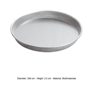 Round Aluminized Steel Cake <b>Pan</b> Ø 24 cm H 2.5 cm Paderno - Product Image 3