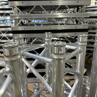 Structure de scène en treillis 3x3x3m pour éclairage intérieur, affichage, sonorisation pliable, en aluminium noir, pour système Line Array DJ