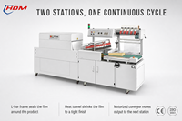 Machine d'emballage thermorétractable électrique automatique pour les applications alimentaires, des boissons, des textiles et des produits chimiques, contrôlée par PLC