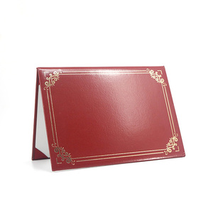 Biểu Tượng Tùy Chỉnh Thư Kích Thước Giả Da Tốt Nghiệp Giấy Chứng Nhận Chủ Bằng Tốt Nghiệp Thư Mục Bìa Với Lá Vàng Biên Giới - Product Image 5