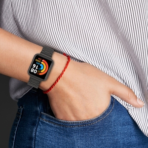Correa de Reloj Deportiva Ajustable de Acero Inoxidable de Alta Calidad para <span class=keywords><strong>Redmi</strong></span> <span class=keywords><strong>Watch2</strong></span> <span class=keywords><strong>Lite</strong></span> International, Hermosa y Plateada - Product Image 6