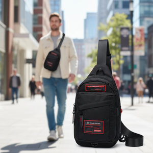 TOUGH Wholesale Polyester Fashion Waterproof Chest <strong>Bag</strong> Crossbody Sling <strong>Bag</strong> with Zipper for Men - Product Image 2