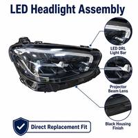 Conjunto de Faros LED W213 para Mercedes Clase E 2016-2023, Proyector con Ojo de Ángel DRL, Luz Alta y Baja, Reemplazo Directo A2139066308