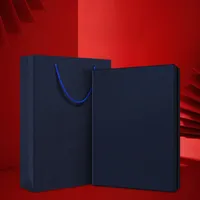 Set de Regalo Empresarial con Logotipo Personalizado, Agenda de Oficina, Cuaderno Corporativo con Bolígrafo, Tamaño A5, Cubierta de Cuero PU Cosida con Hilo