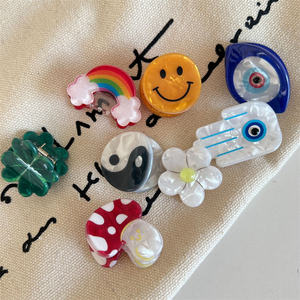 زهور كرتونية لطيفة قوس قزح للفتيات ، أطفال أكريليك صغير حلو - Product Image 3