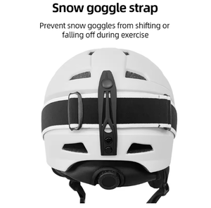 CE EN1077 Estándar Adultos Casco De <span class=keywords><strong>Esqui</strong></span> Mujeres Hombres Casco De Esquí Con Gafas De Nieve Correa De Retención Casco De Snowboard - Product Image 4