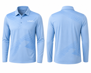 Polos Personalizados de Manga Larga con Logotipo Personalizado, Polo de Golf de Secado Rápido con Protección Solar UPF 50 - Product Image 2