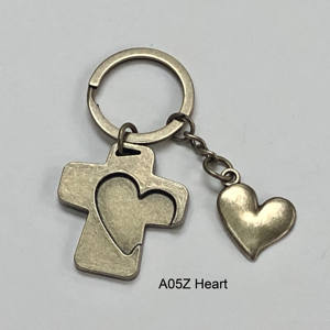 Private Label Prix D'usine Amical Bronze En Forme De Coeur Motif Souvenir Anneau Porte-clés En Métal Artisanat Porte-clés pour Valise - Product Image 2