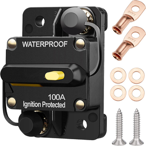 30-300a Stroomonderbreker Dual Batterij 12V 24V <span class=keywords><strong>Dc</strong></span> Zekering Handmatige Reset Auto Stroomonderbreker Auto Audio In-Line Automatisch Herstel - Product Image 4