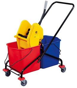 Double <b>Bucket</b> <b>Mop</b> <b>Bucket</b> and Wringer for Cleaning - Product Image 2
