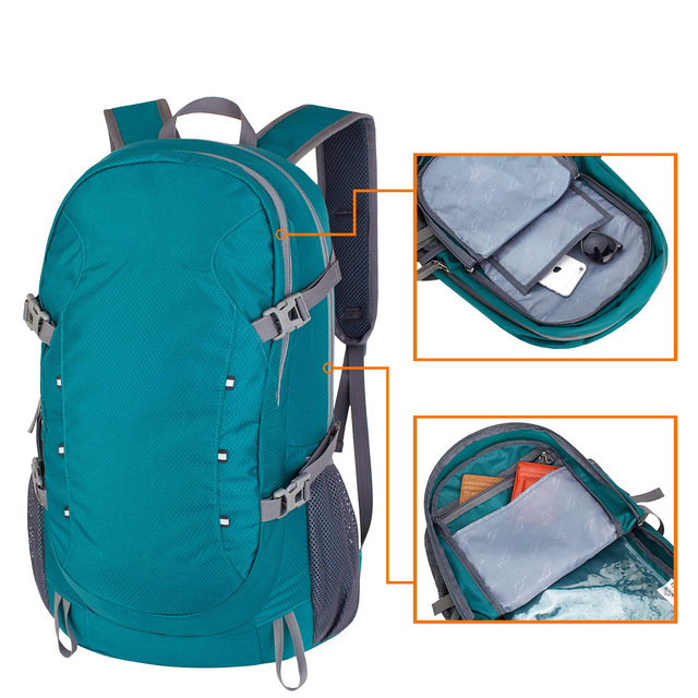 New Lightweight Folding Backpack Outdoor Camping Hiking Cycling Sports Trekking Travel 40L Polyester Zipper
