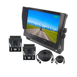 AHD 720p防水车辆倒车摄像头9英寸汽车电视监视器倒车后视镜屏幕卡车汽车后视系统套件