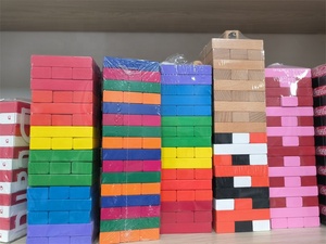 大人の夜のパーティーブロックセットゲーム,54個のタンブルタワー教育玩具 - Product Image 5