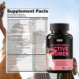 Cápsulas multivitamínicas y minerales para mujer de etiqueta privada con colágeno marino y ácido hialurónico multivitamínico para mujeres - Product Image 2