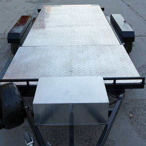 Remorque de voiture à plat à double essieu 5x10 remorque utilitaire semi-remorque à lit bas véhicules de transport - Product Image 6