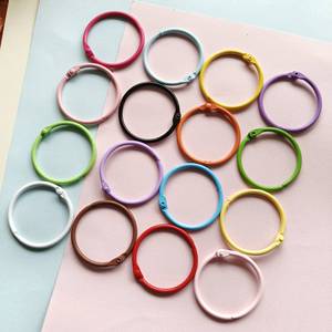 Anneau de reliure en alliage métallique couleur bonbon 45 mm, anneau à feuilles mobiles, porte-clés, anneau de livre, accessoires de bricolage, anneau d'activités - Product Image 1