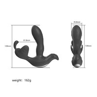 Schmetterlingsförmiger tragbarer Höschen-Vibrator mit dreifacher Stimulation für G-Punkt, Klitoris und Analbereich, kabellose Fernbedienung, Sexspielzeug für Frauen