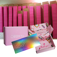 Vente en gros maquillage cosmétique cadeau de noël ondulé expédition de vêtements Tuck Top PR papier boîte postale emballage