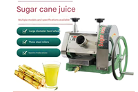 Presse à jus de canne à sucre manuelle en acier inoxydable, petite machine à jus de canne à sucre à roues pour les restaurants