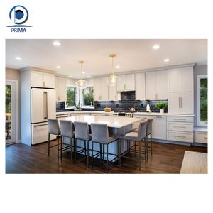 Mobili da Cucina Modulari Personalizzati Prima Wholesale, Ecologici, Moderni, in Rovere Bianco, Stile Shaker, con <span class=keywords><strong>Pannelli</strong></span> in Legno Massello per Appartamenti e Ville - Product Image 6