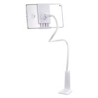 Support de tablette en alliage d'aluminium à col de cygne, rotation flexible à 360°, hauteur réglable pour iPad/tablette/Kindle-mobile