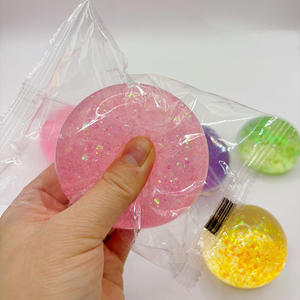 Nouvelle conception, jouets moelleux TPR de grande taille (5,5 cm), forme ronde, anti-stress, balle à presser en maltose, jouets sensoriels - Product Image 6