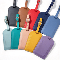 Valises personnalisées, sac à dos, étiquettes d'identité de bagages, étiquette de bagage en cuir PU avec couvercle de confidentialité