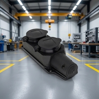 Prise de courant extérieure industrielle Schuko 2 voies, 16A, étanche IP54, anti-chute/anti-froid, 2 prises, conforme CE ROHS UE