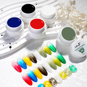 Nouveau style – 5 couleurs en stock – Gel <span class=keywords><strong>de</strong></span> peinture spécial à haute saturation pour nail art DIY, pot petit format, colle large pour peinture <span class=keywords><strong>sur</strong></span> <span class=keywords><strong>ongles</strong></span> - Product Image 1