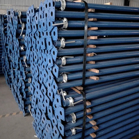 Poteau d'échafaudage en acier galvanisé Q235 réglable, support en acier pour coffrage de construction